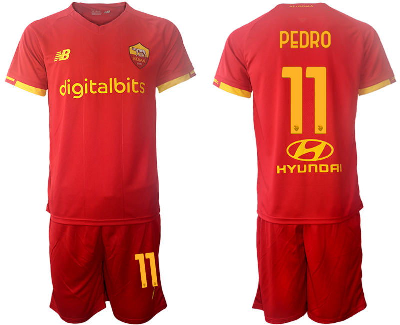Cheap Men 2021-2022 Club AS Roma home red 11 Soccer Jersey